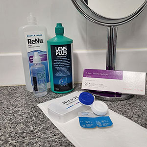 Collection of eye test equipment